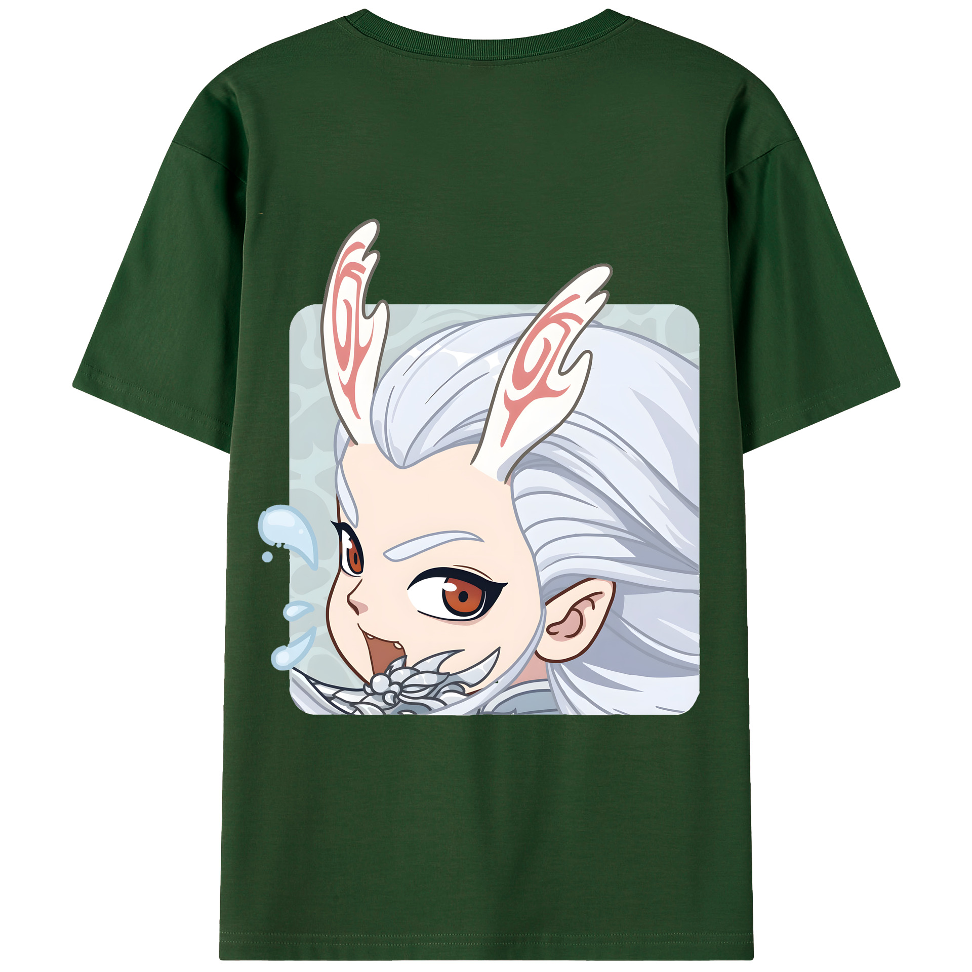 （画像用） Ne Zha 2 ナタ 魔童の大暴れ 綿100％半袖Tシャツ（背面プリント）